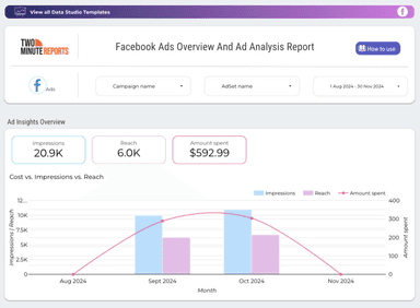 Facebook Ads Overview and Ad Analysis Report