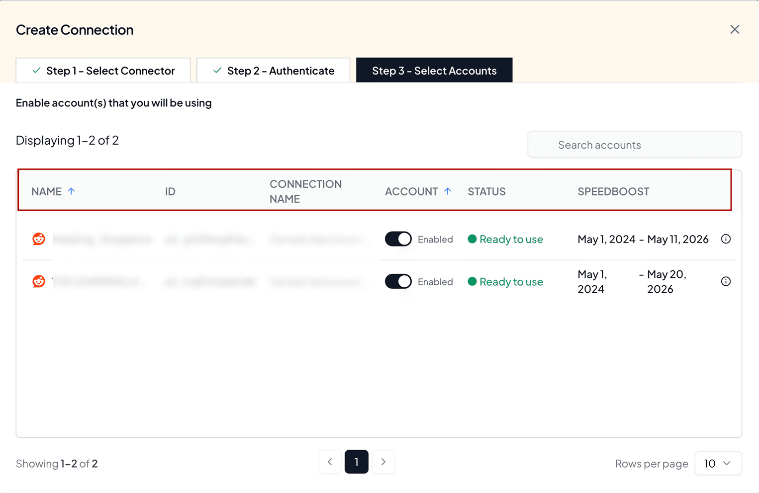Enable the necessary Reddit Ads accounts to pull data in Google Sheets