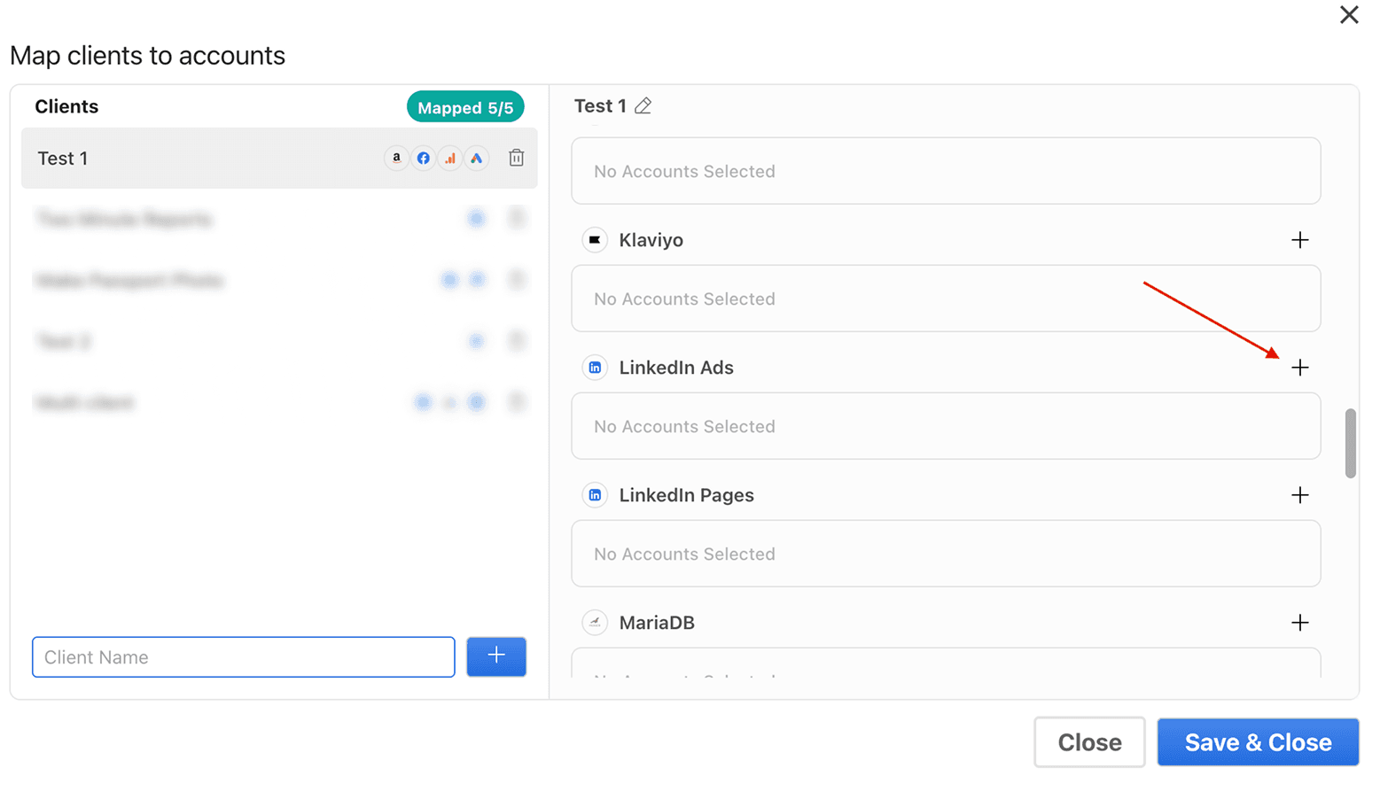 Map your client's LinkedIn Ads accounts in Google Sheets