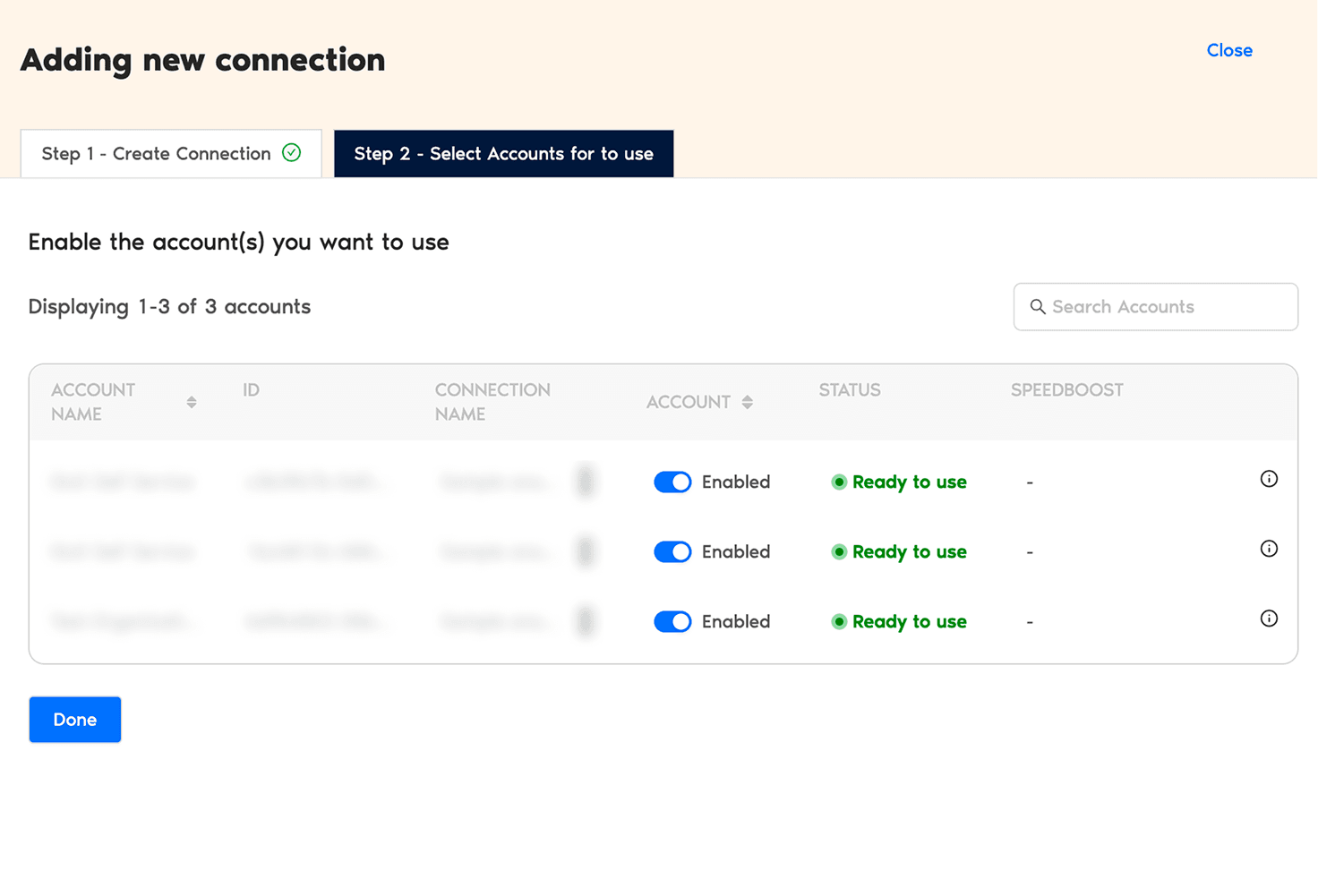 Enable the necessary Snapchat Ad accounts in Looker Studio to measure performance