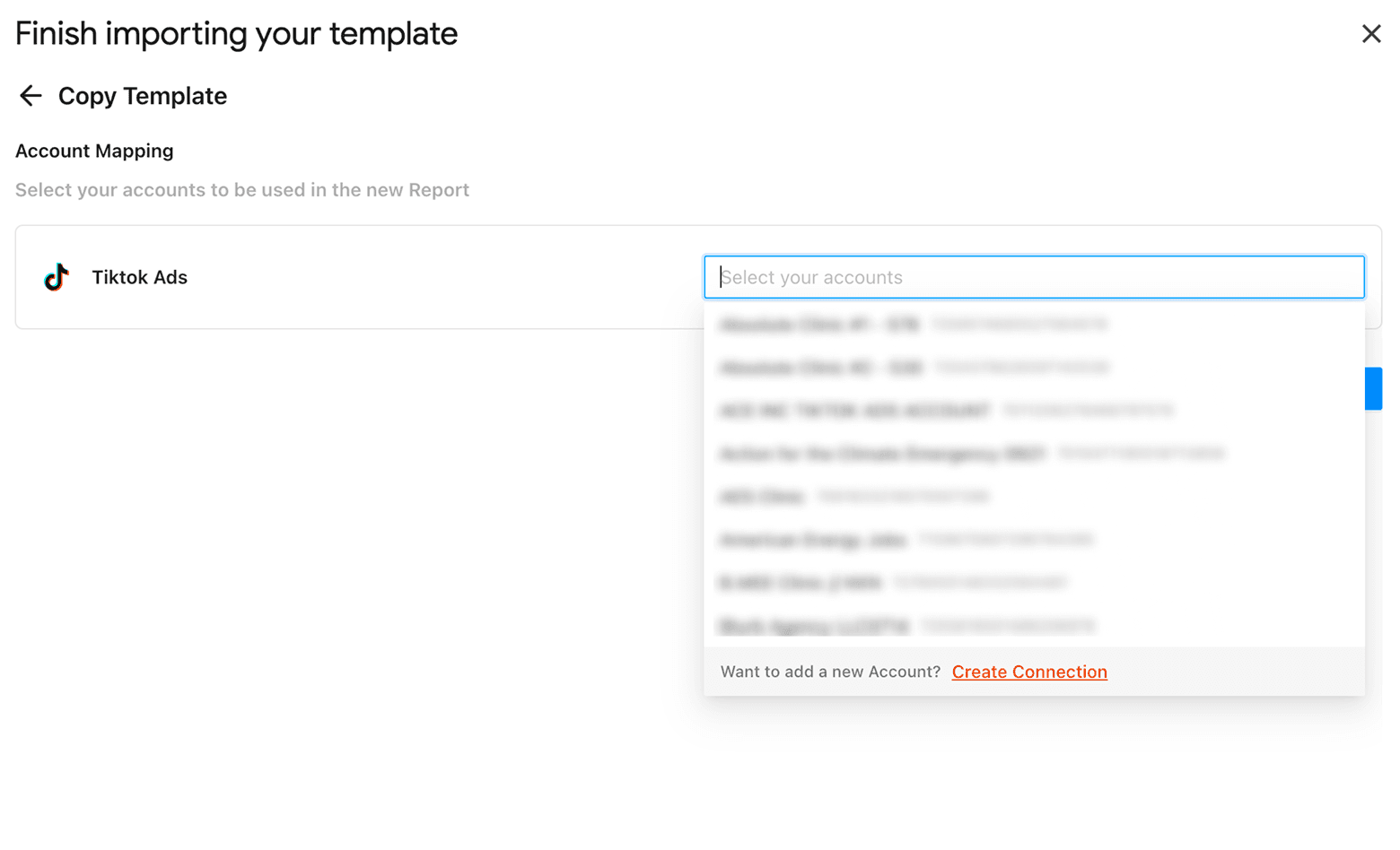 Import your client's TikTok Ad accounts to Google Sheets