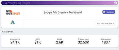 Google Ads Overview Dashboard