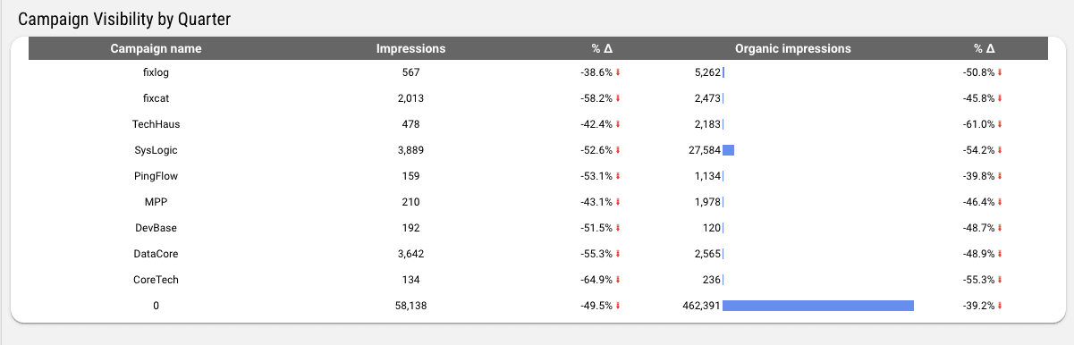 Google Ads Visibility Overview Report