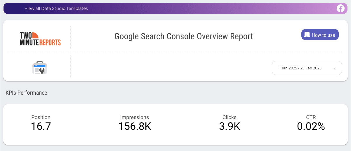Google Search Console Overview Report