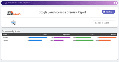 Google Search Console Overview Report