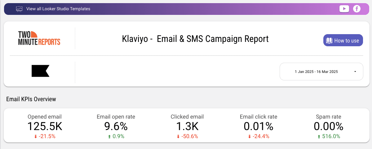Klaviyo - Email & SMS Campaign Report