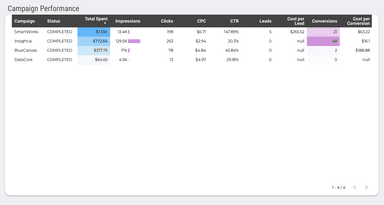 LinkedIn Ads Overall Performance Report