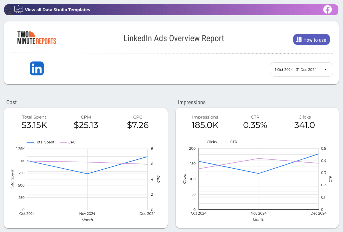 LinkedIn Ads Overview Report