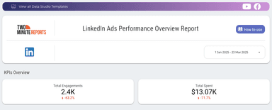 LinkedIn Ads Performance Overview Report