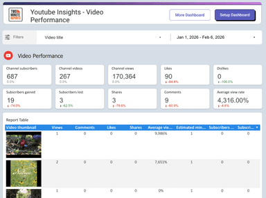 Youtube Insights - Video Performance and Insights 