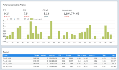 Facebook Ads Overview and Ad Analysis Report