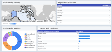 GA4 - Purchases and Conversions Exploration Report