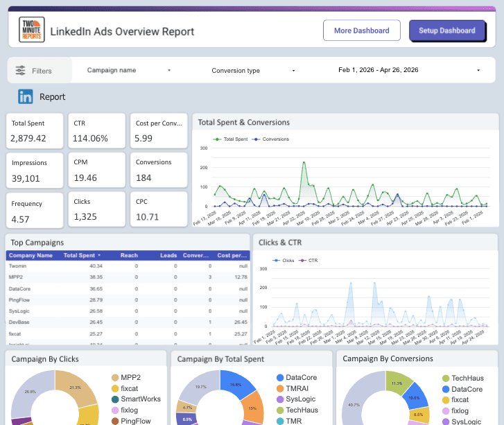 LinkedIn Ads Overview Report