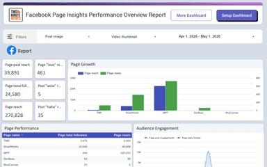 Facebook Page Insights Performance Overview Report