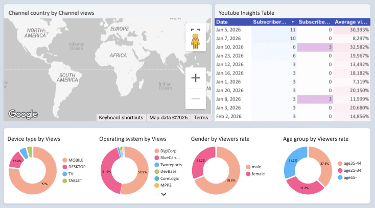 Youtube Insights - Channel and Audience Analysis