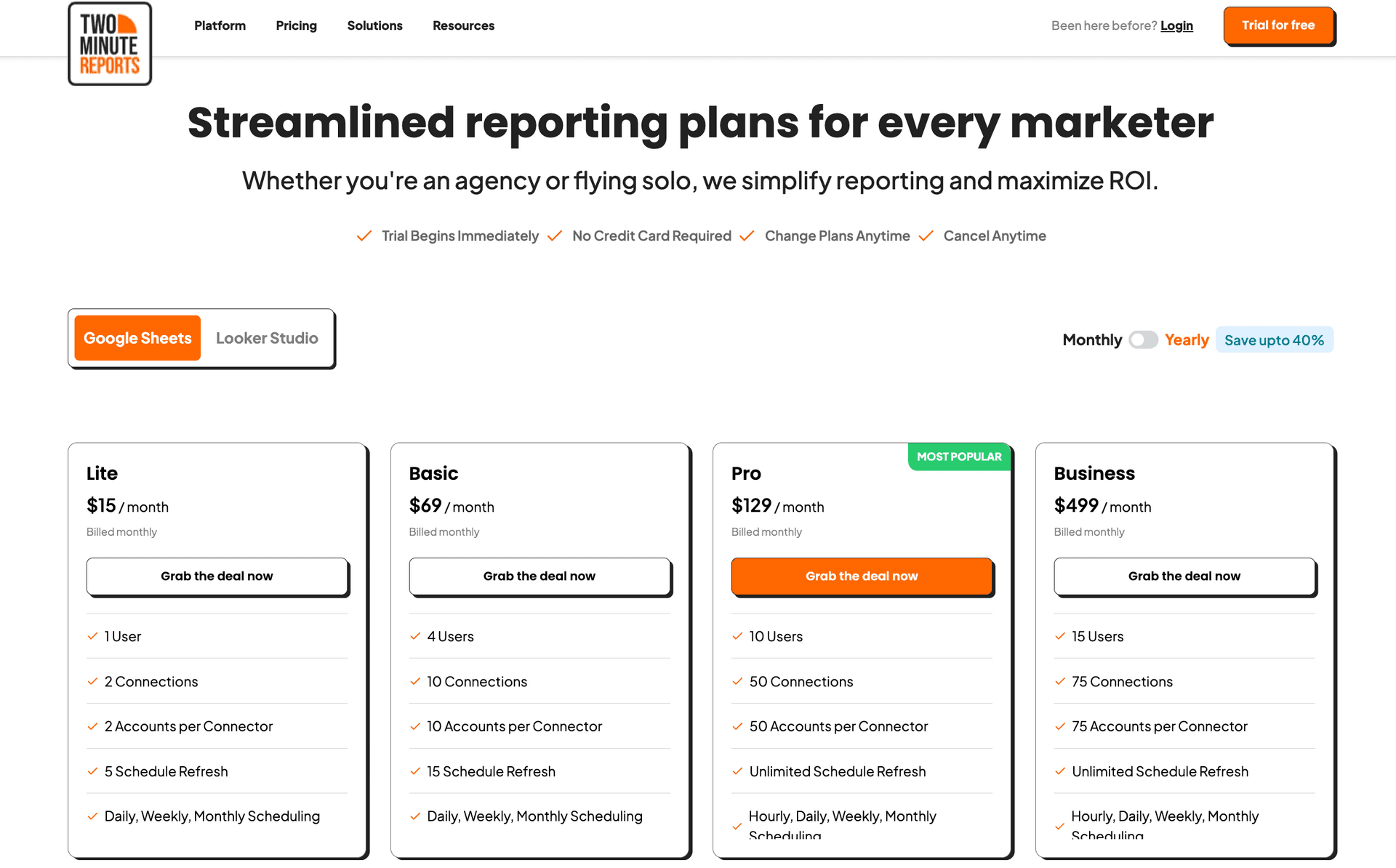 Two Minute Reports