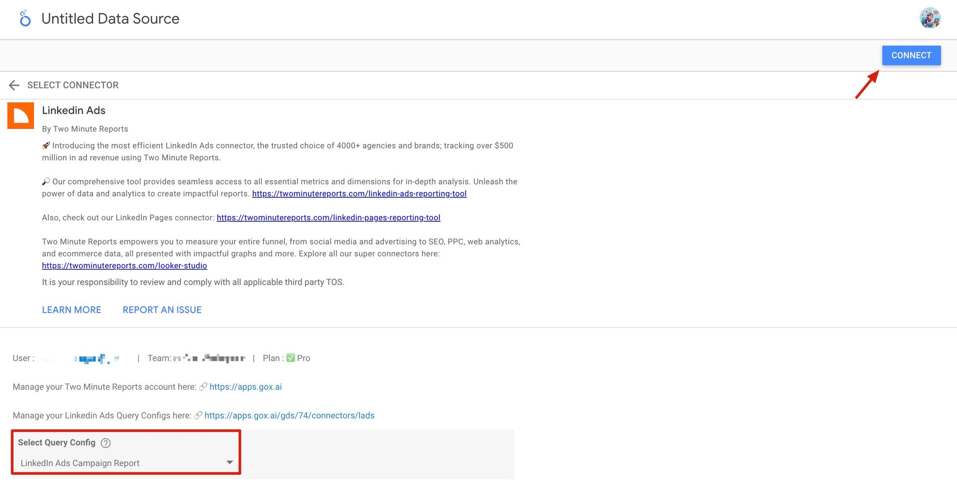 Select Query Configuration