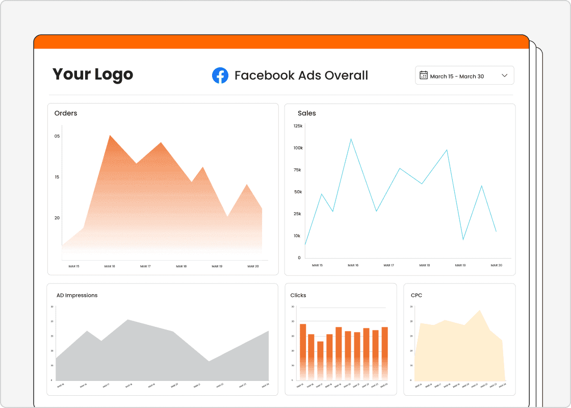 Simplify viewing all your marketing insights on one sheet with our SEM reporting software