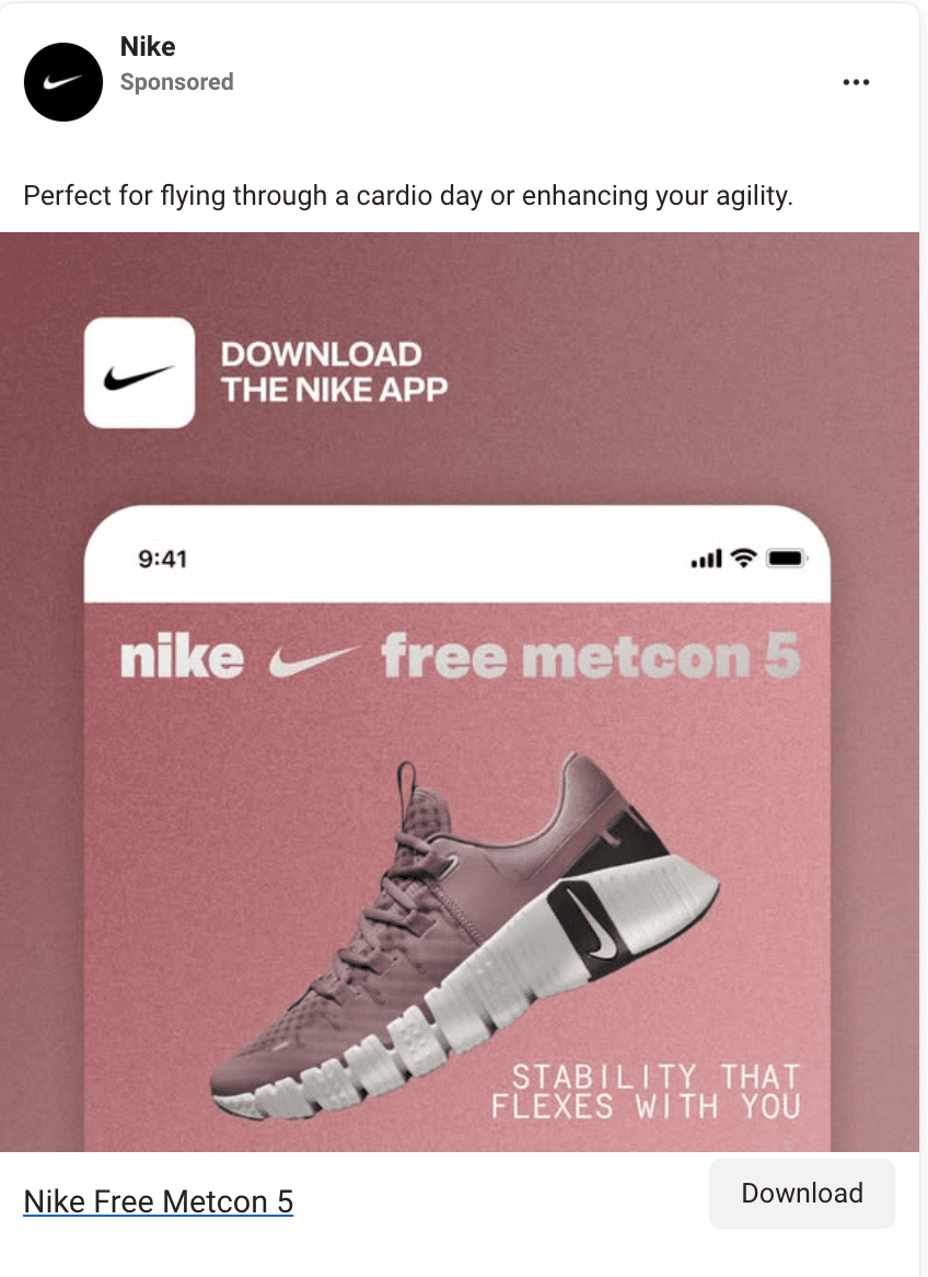 Facebook Ads Example - Nike