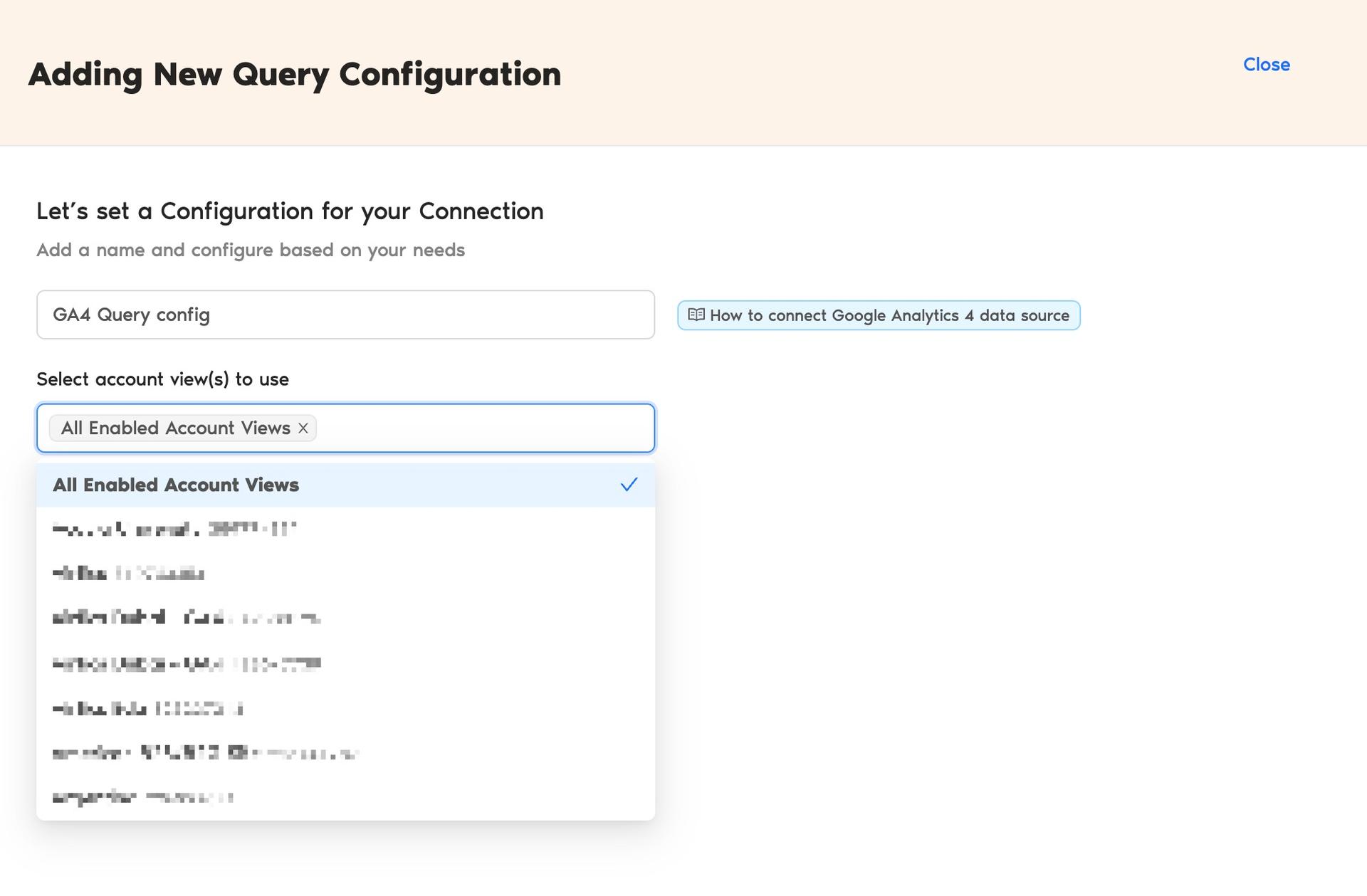 GA4 Query Configuration