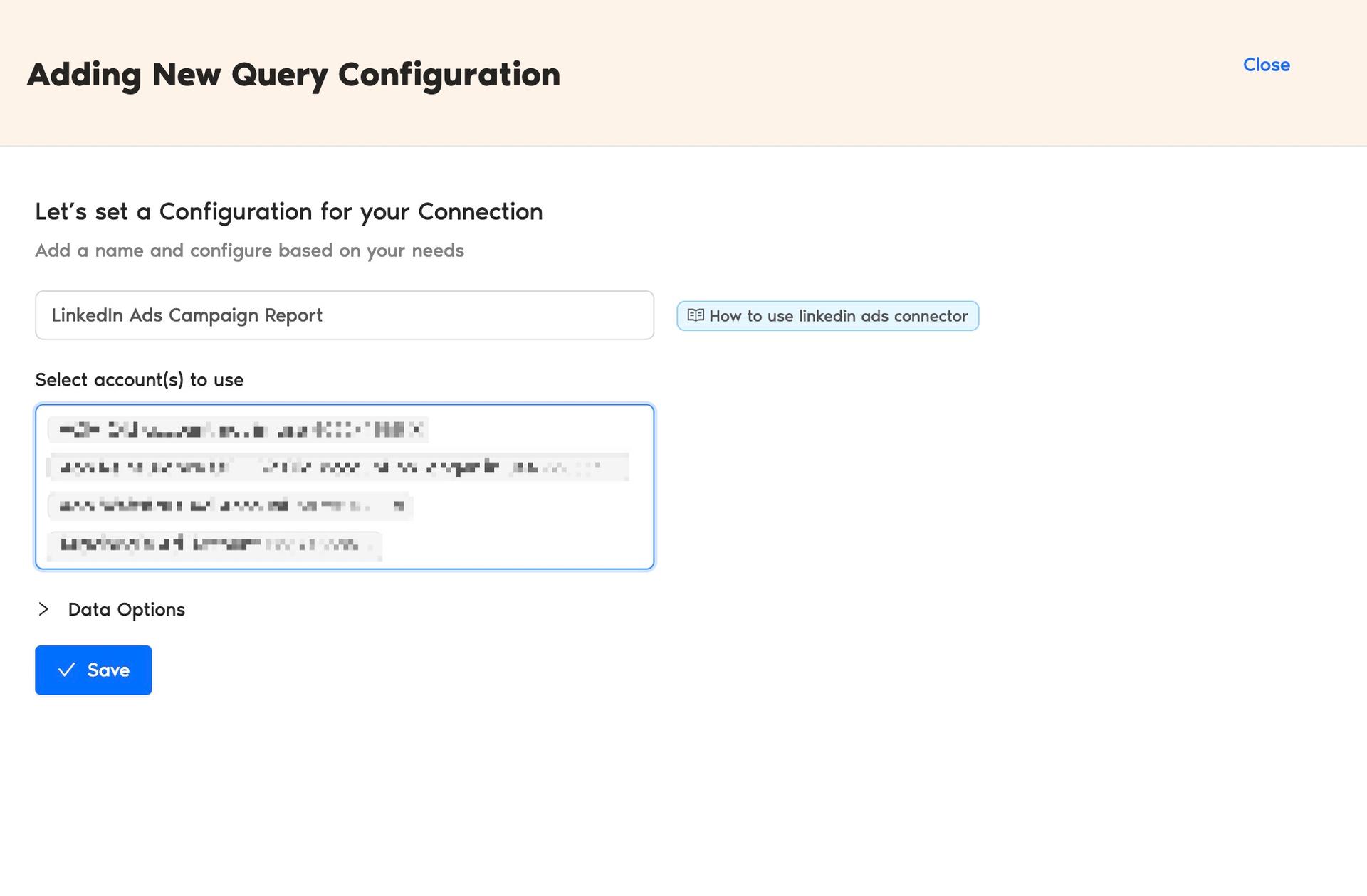 Adding new query configuration