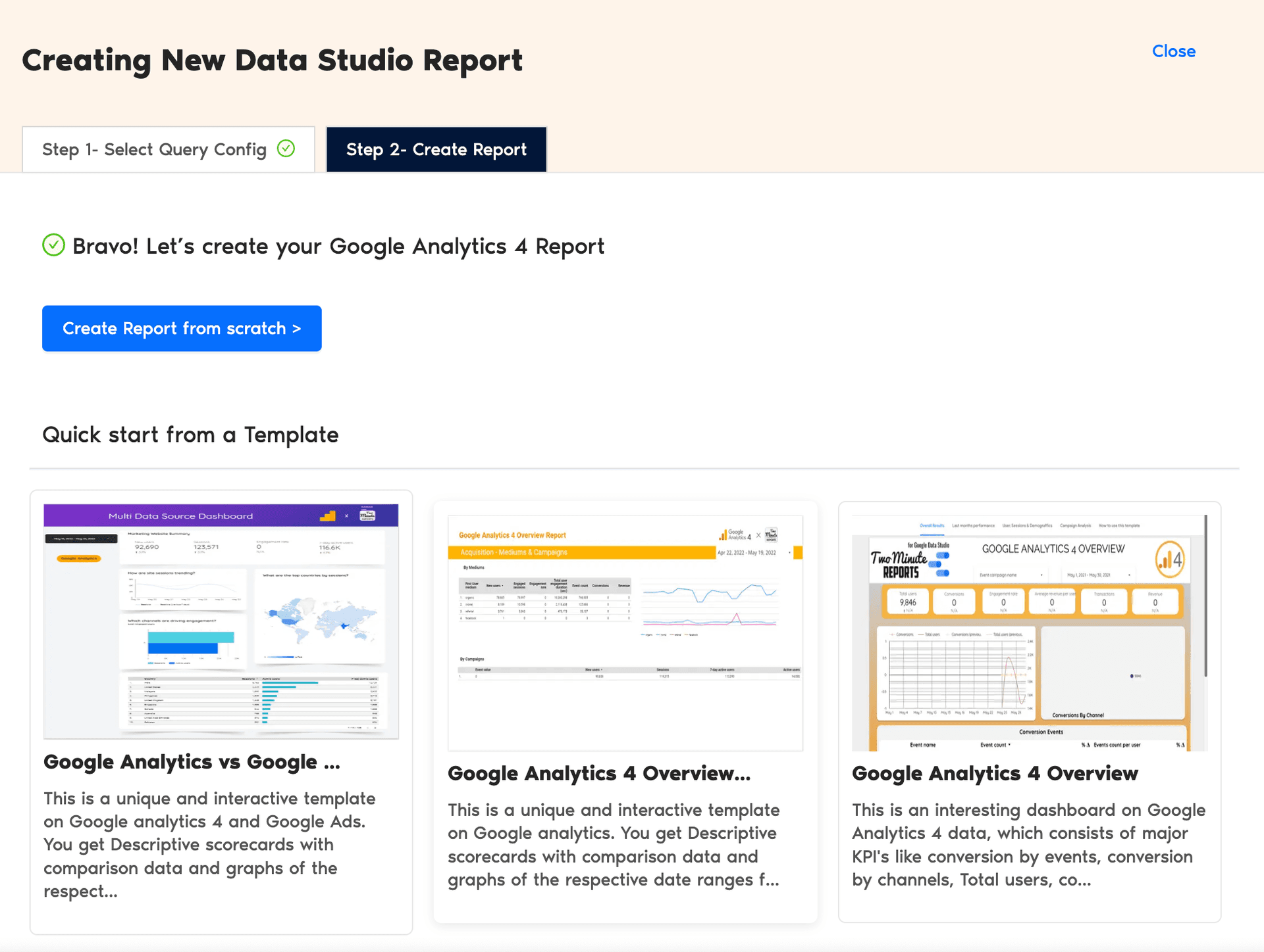 Create GA4 report