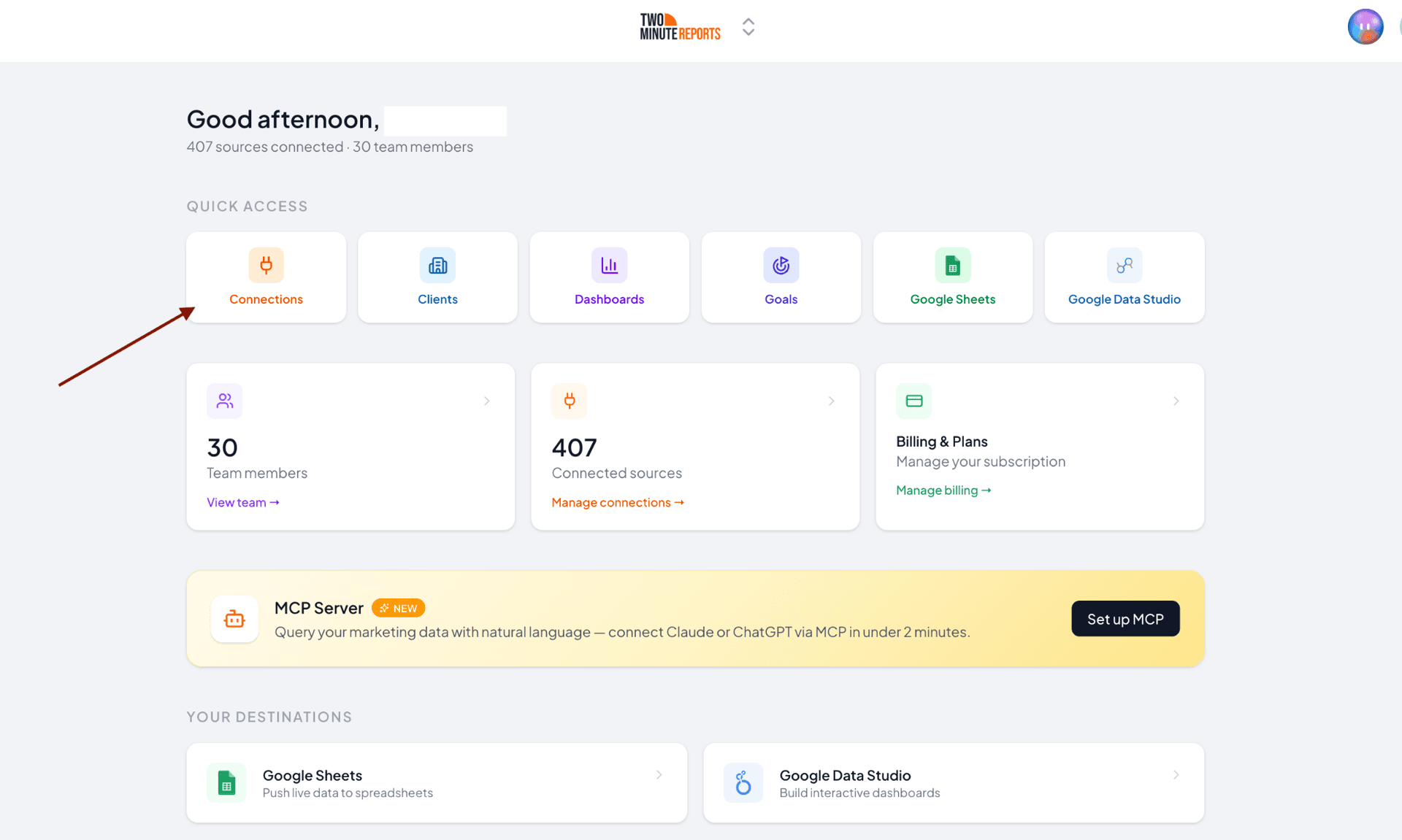 Connect your Shopify store with Two Minute Reports