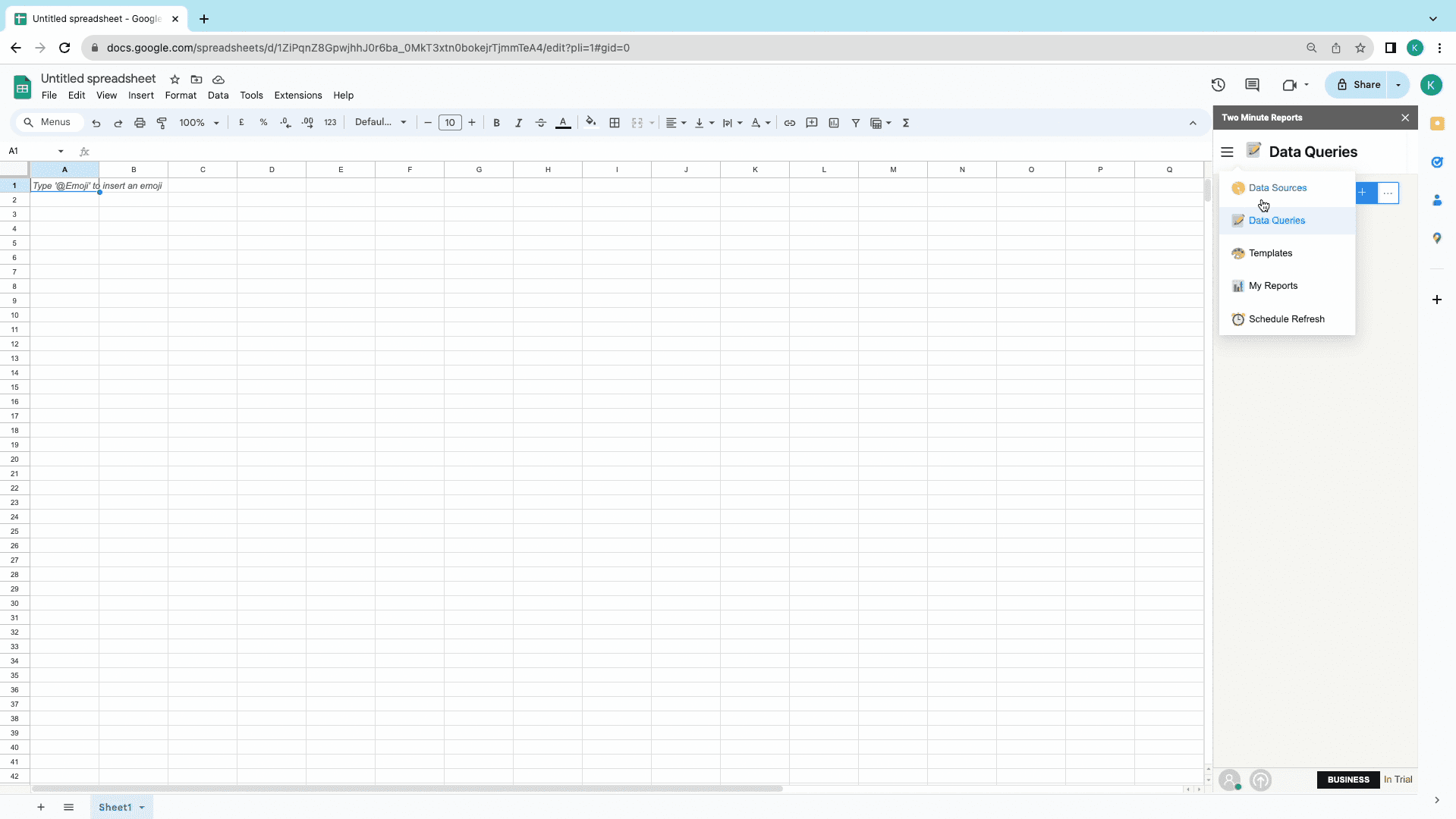 ga4 to sheets data queries