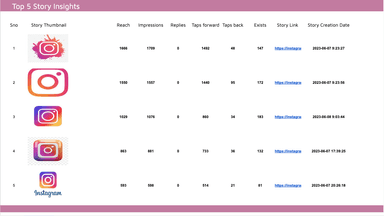 Instagram Insights Profile Analytics