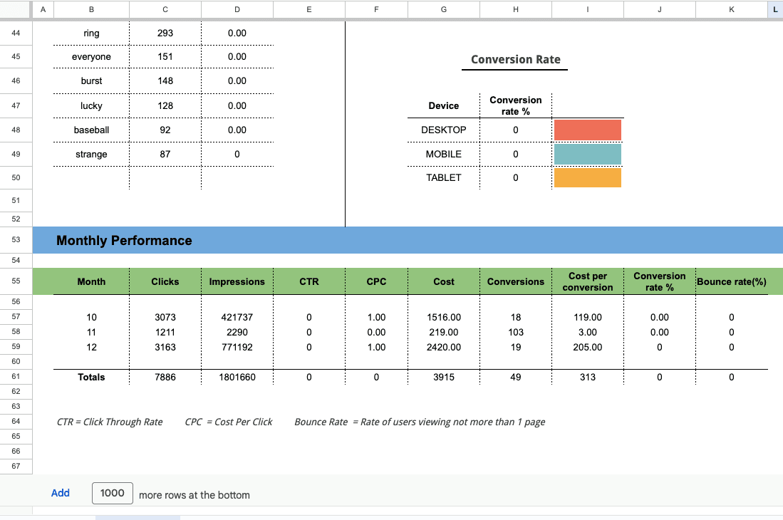 Google Ads - Monthly Performance Analysis