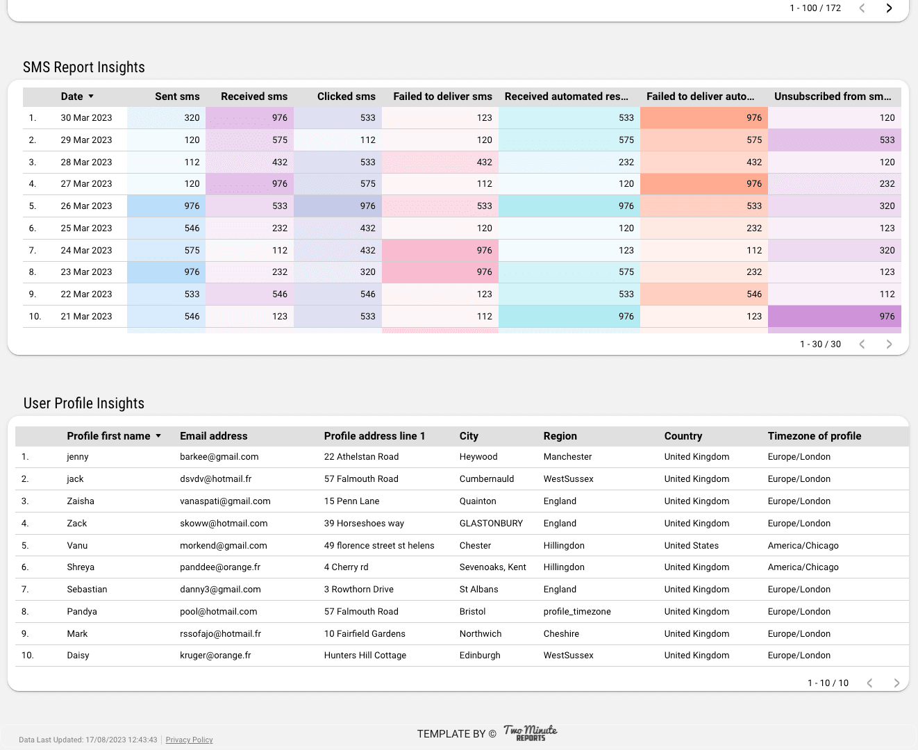 Klaviyo - Email & SMS Campaign Report