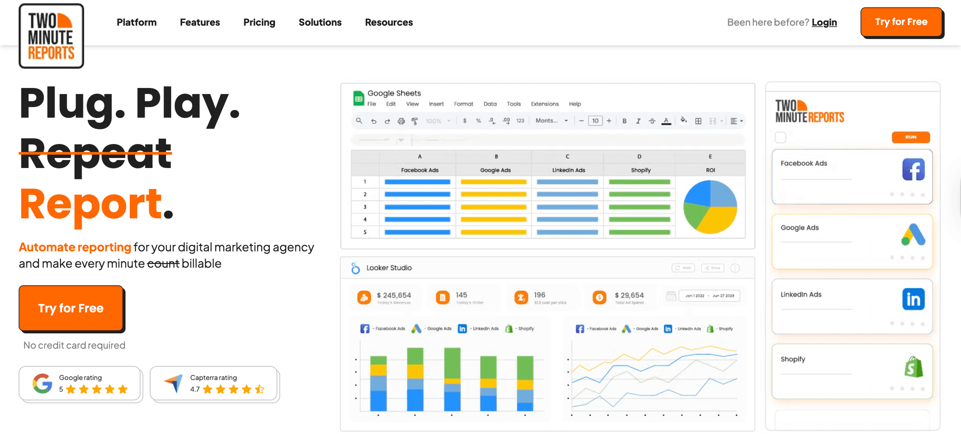Two Minute Reports homepage