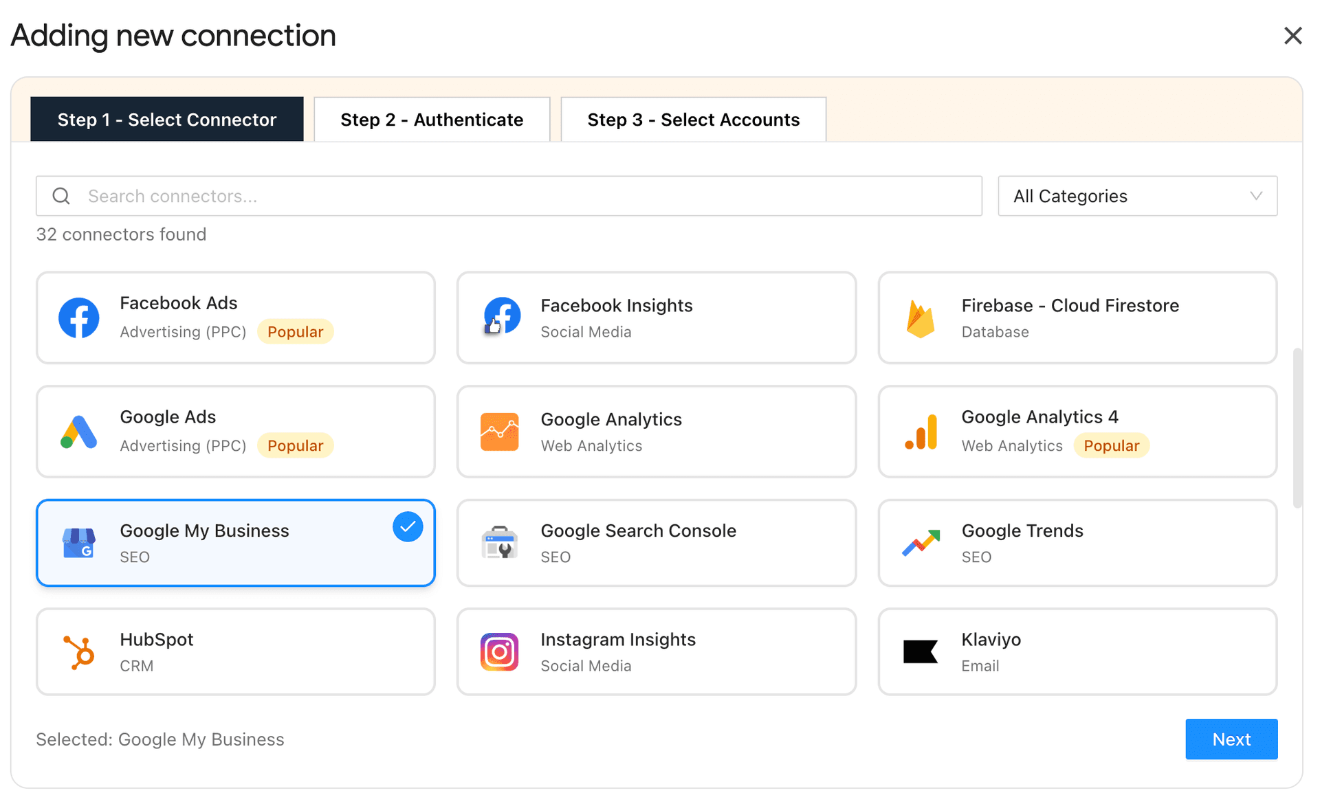 Connect Google Business Profile with Google Sheets using Two Minute Reports