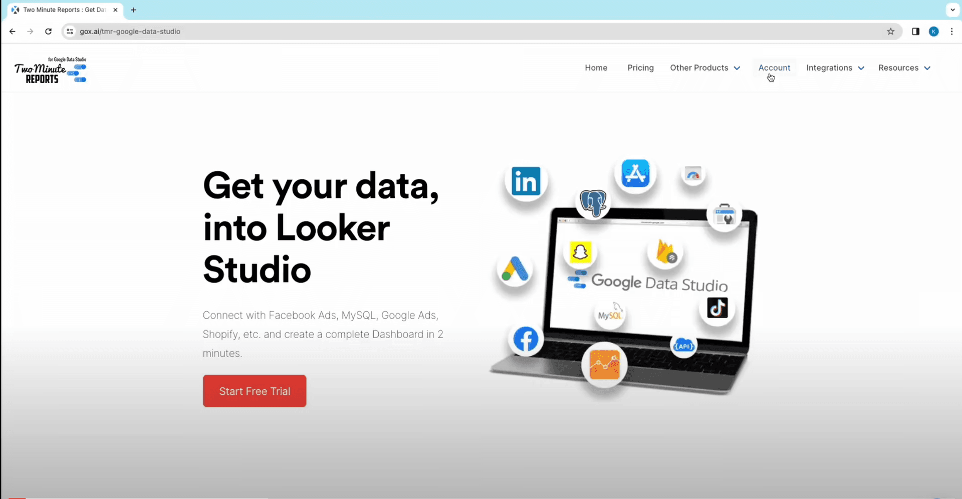 LinkedIn Ads to Looker Studio Accounts