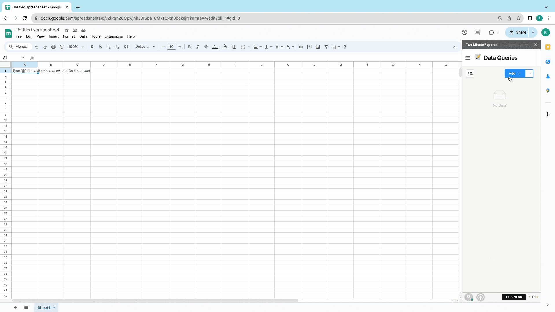 ga4 to sheets add query