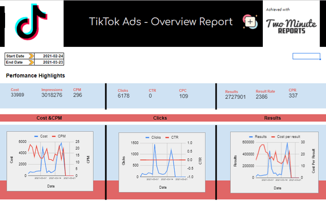 TikTok Ads - Monthly Overview Report