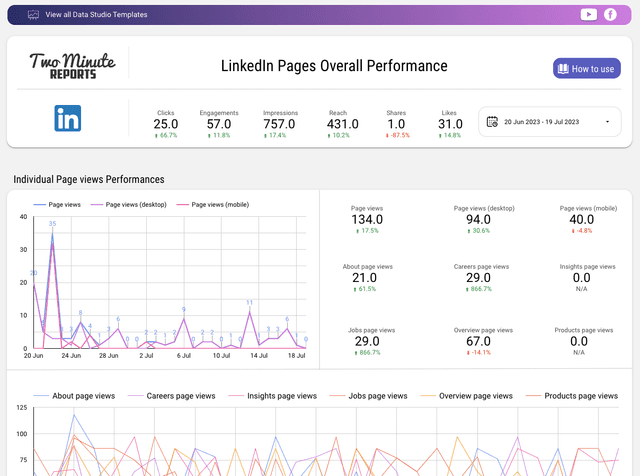 LinkedIn Pages Overall Performance
