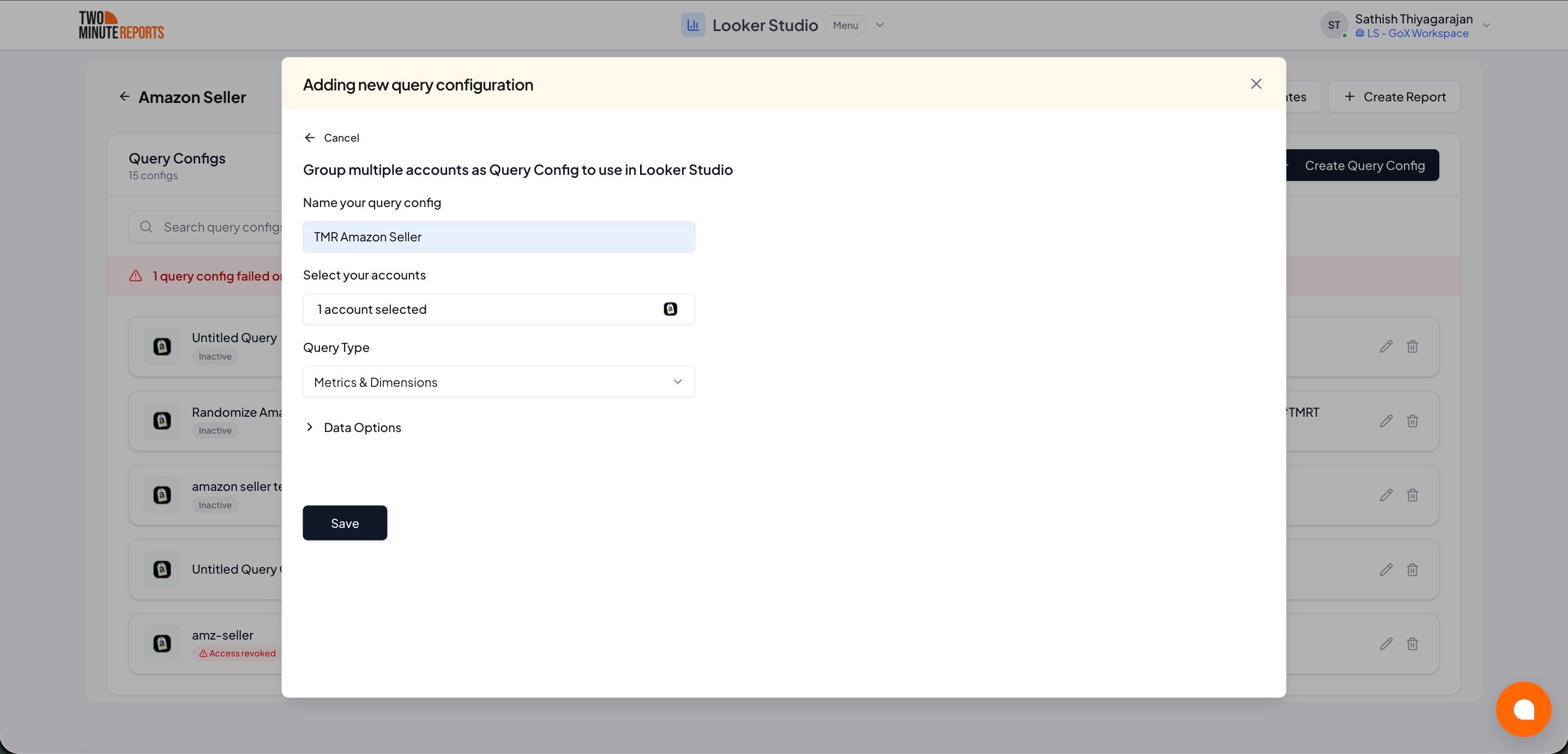 Create Query Config