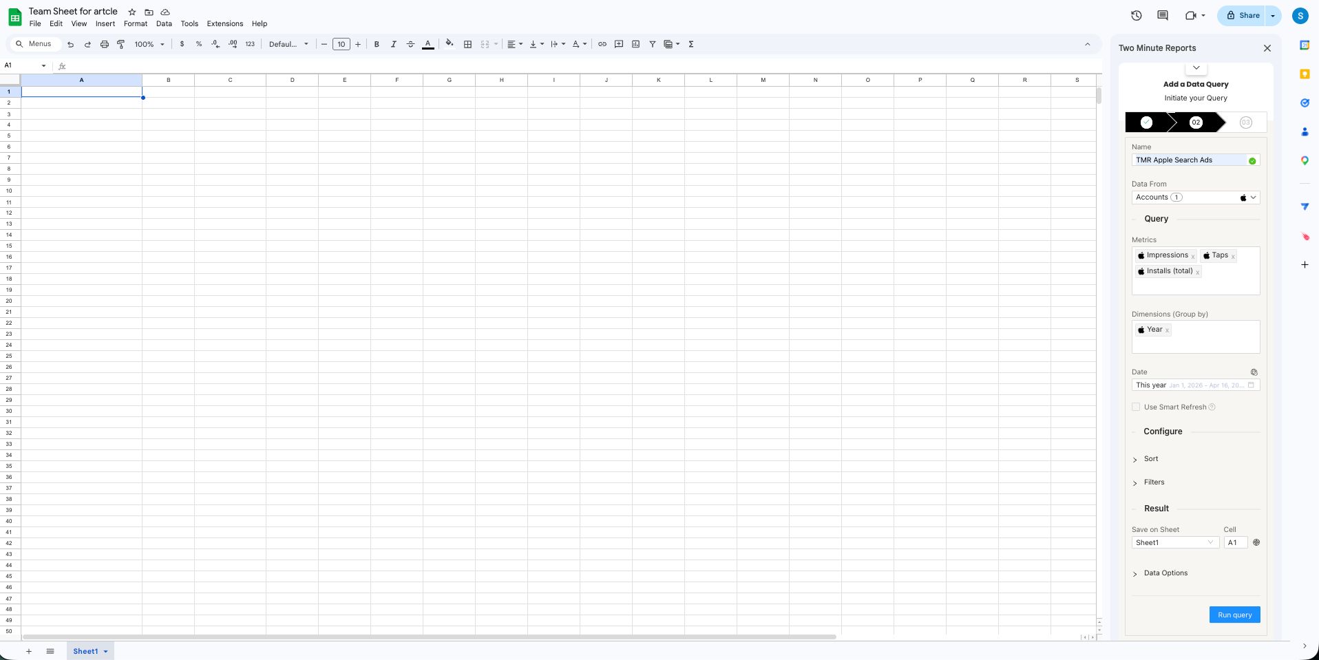 Create Query