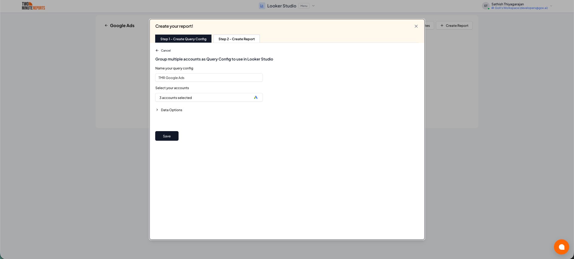 Create Query Config