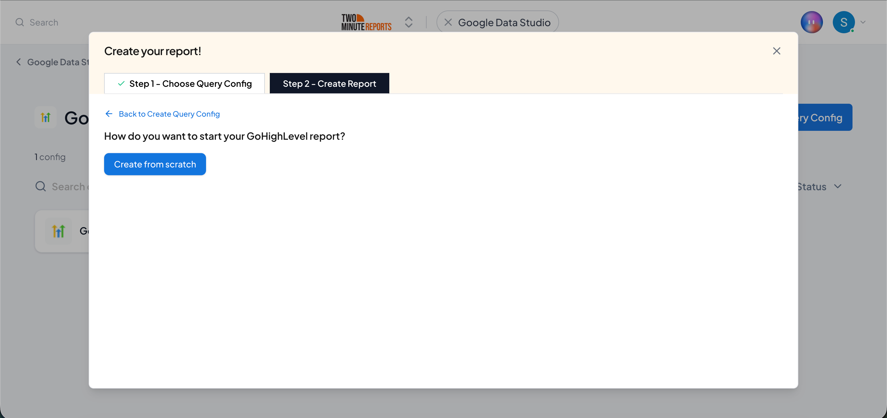 Create Report Finish