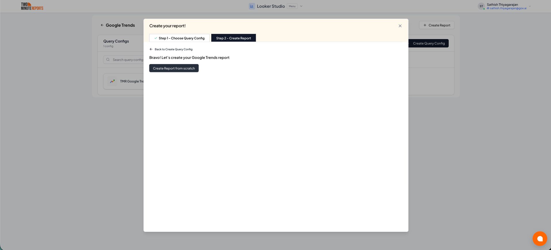 Create Report Finish