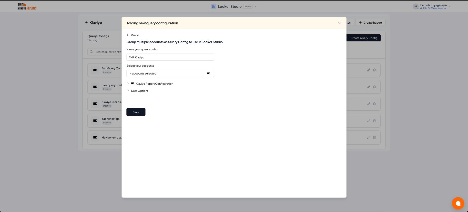 Create Query Config