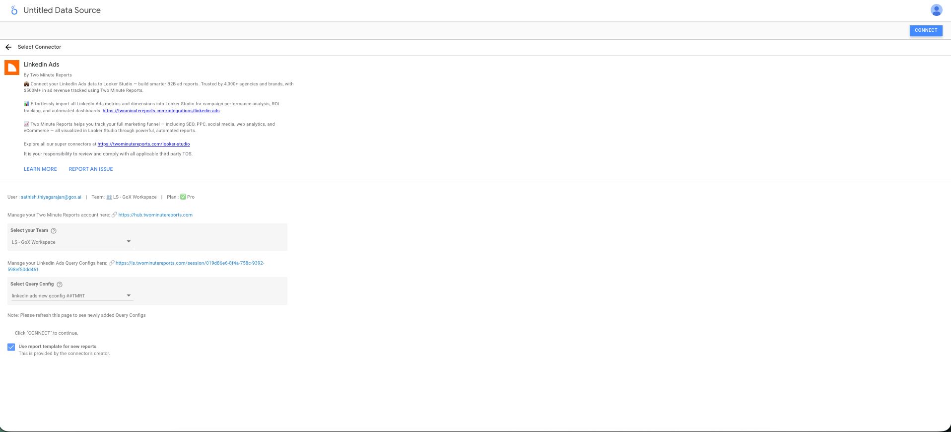 Select Query Config