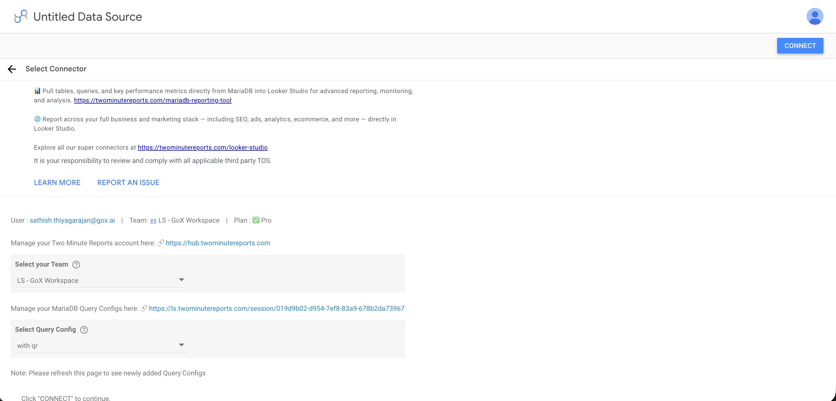 Select Query Config