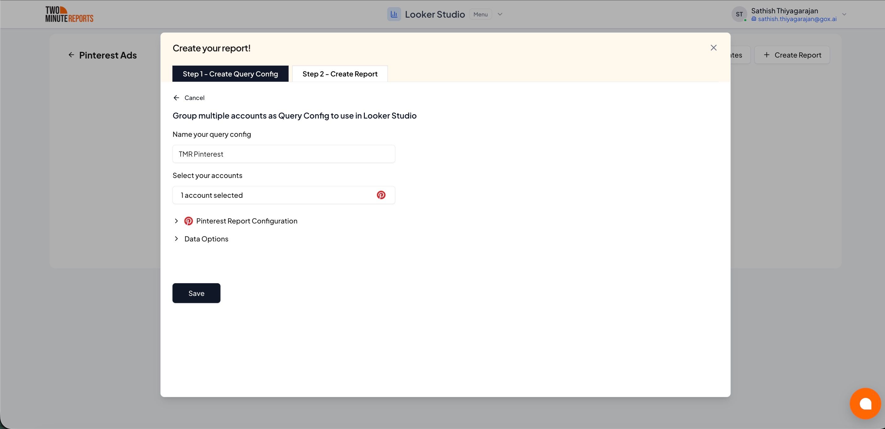 Create Query Config