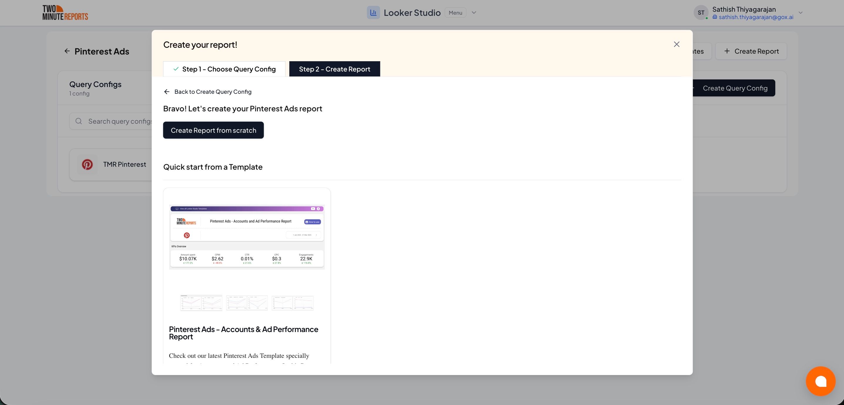 Create Report Finish