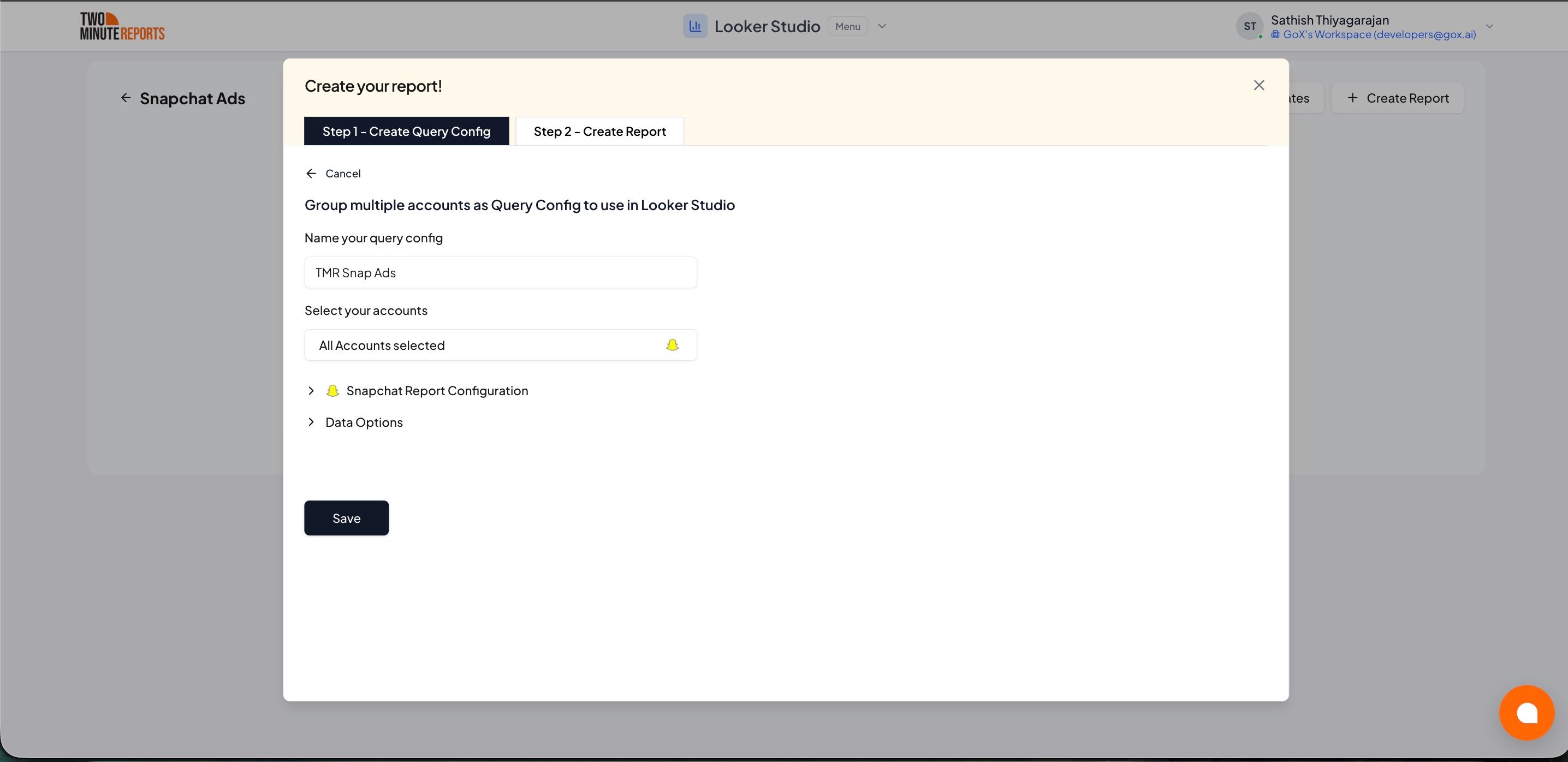 Create Query Config