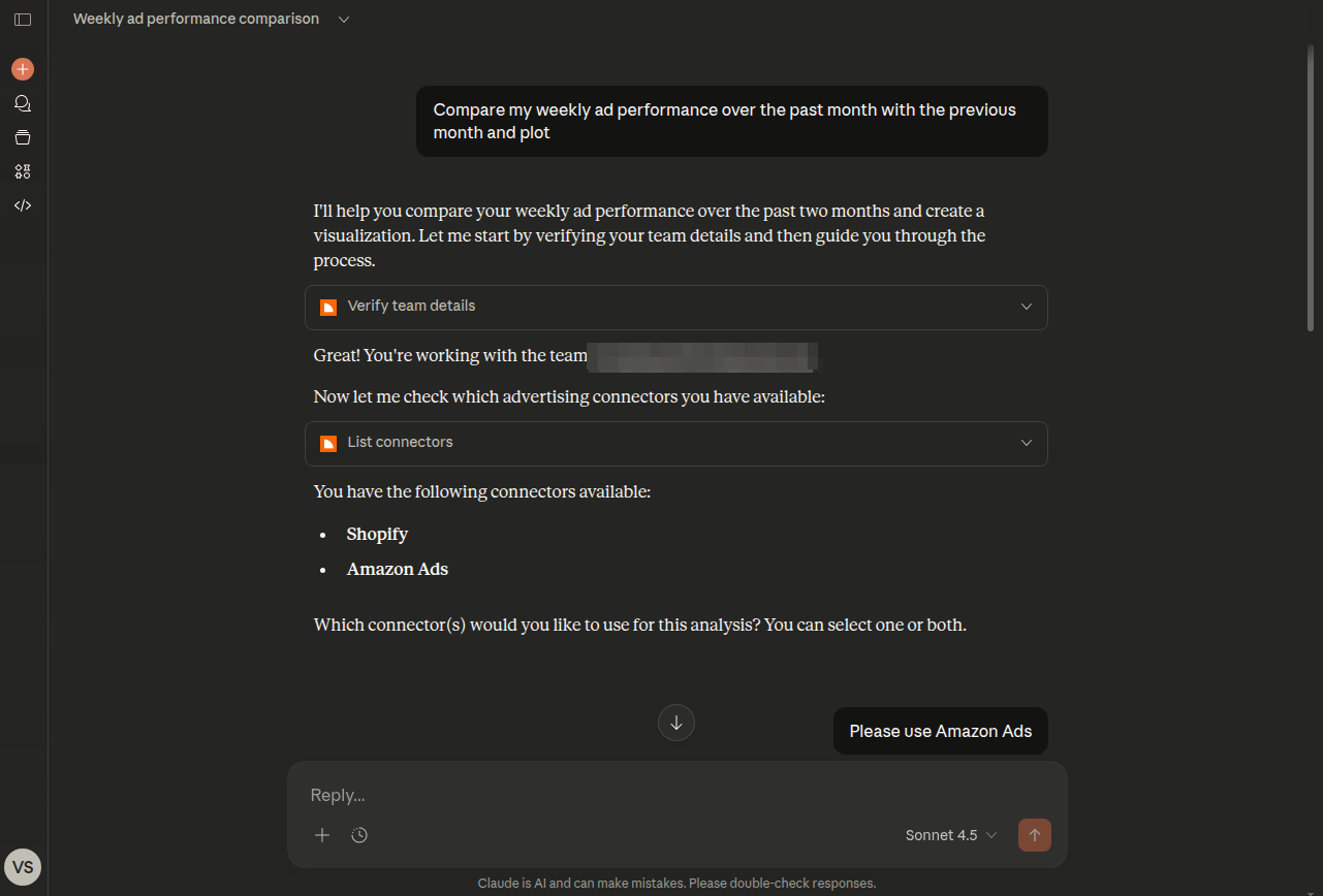 Ad performance query