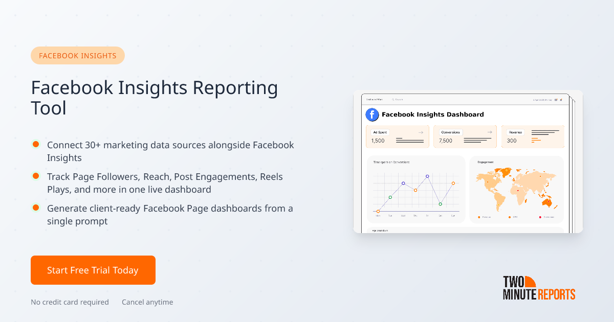 Automated Facebook Insights Reporting Tool | Two Minute Reports